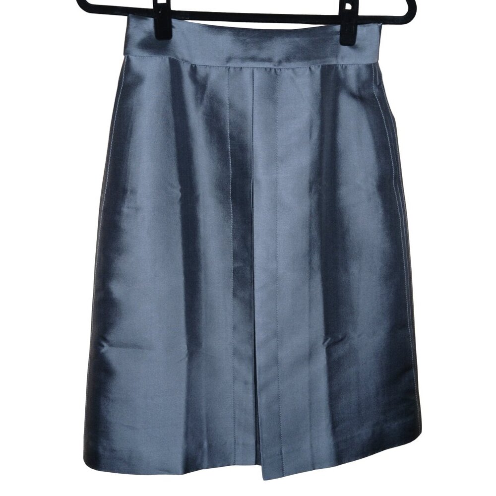 J. Crew Wool Silk Metallic A-Line Skirt 0 XS